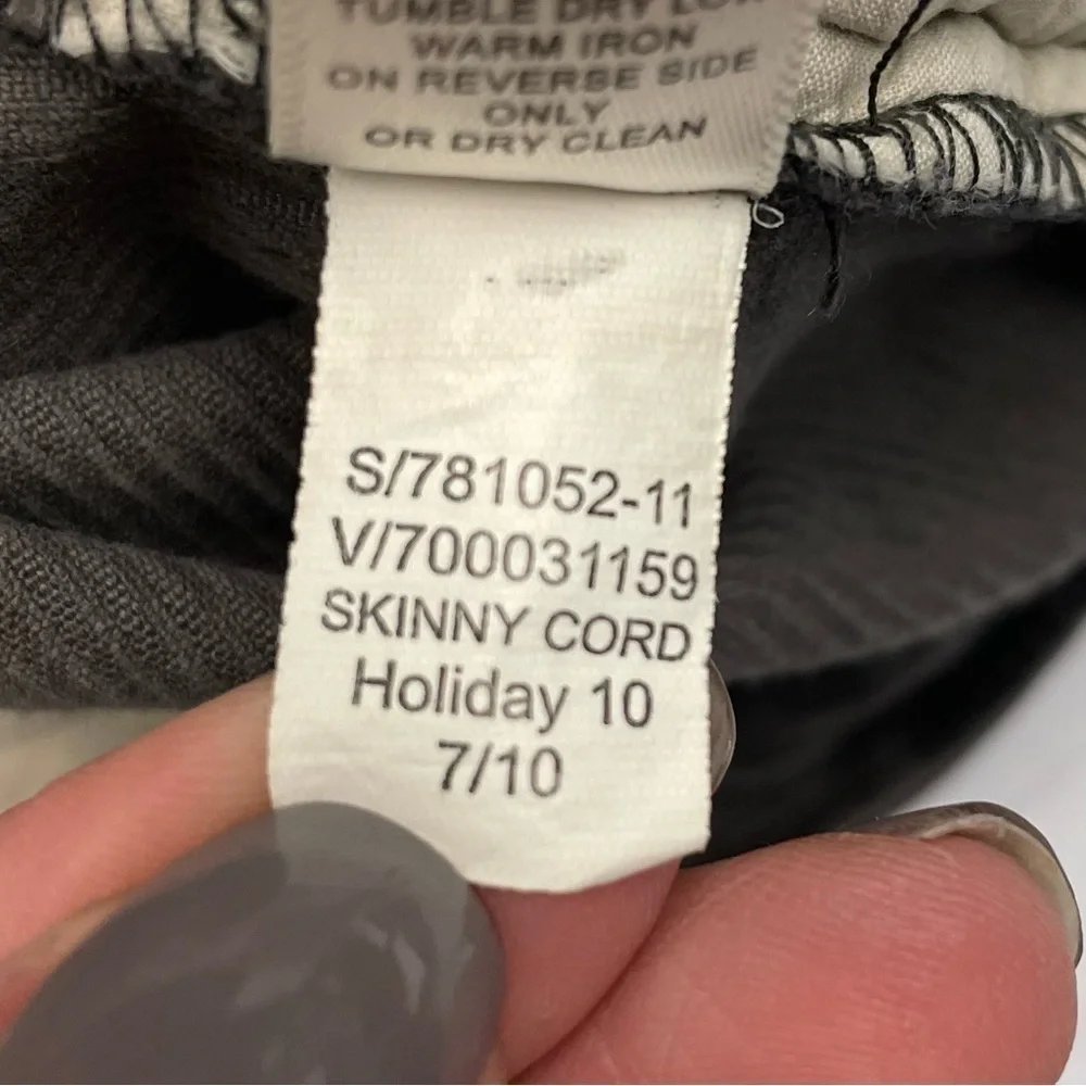 EUC Banana Republic Dark Grey Corduroy Pants Low Rise Size 30 - Picture 5 of 5